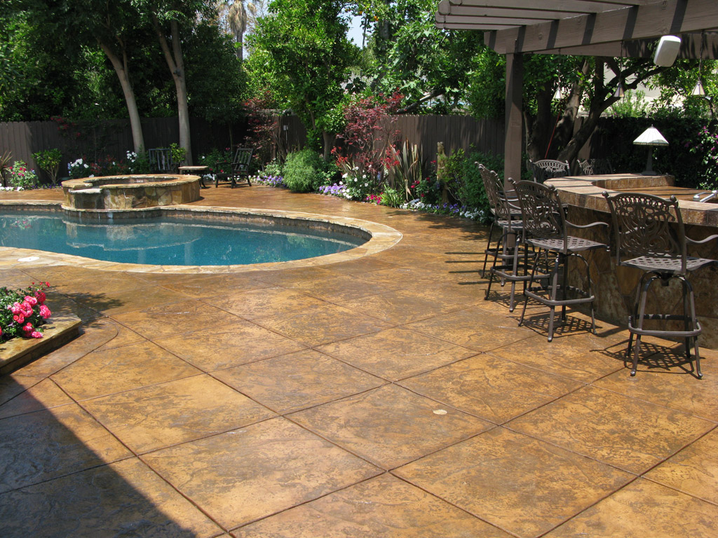 Stamped Concrete Patio Pool